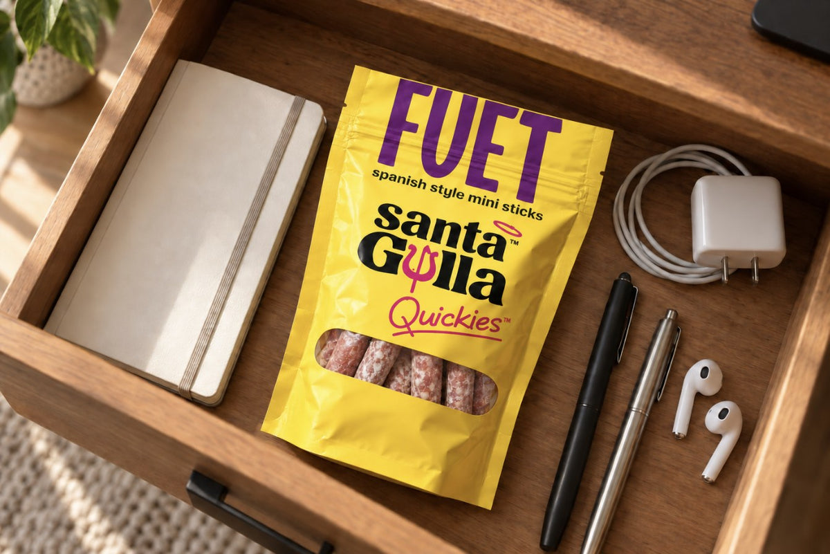 A sealed pouch in a desk drawer