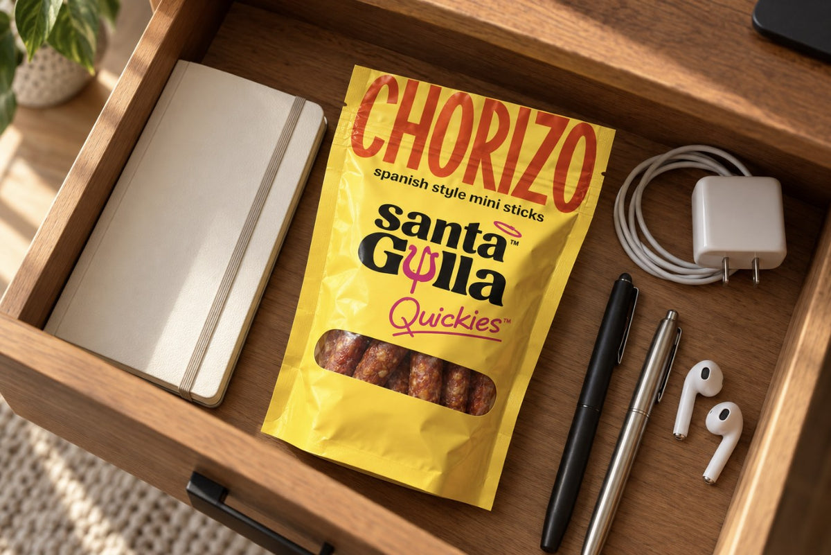 A sealed pouch in a desk drawer