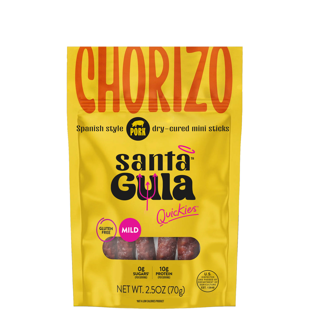 Current chorizo Quickies front label