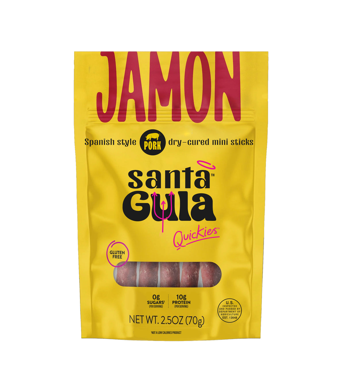 Current jamon Quickies front label